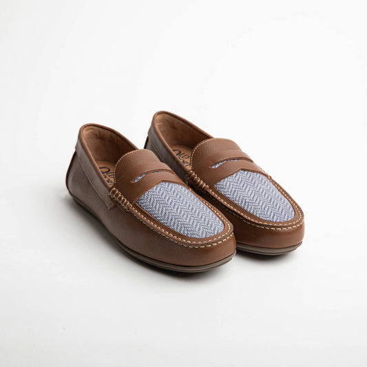 The Charcoal Herringbone Loafer Old Sport Company