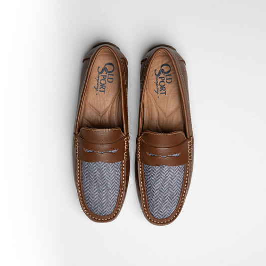 The Charcoal Herringbone Loafer Old Sport Company