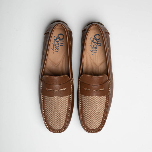 The Tan Herringbone Loafer Old Sport Company